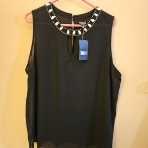 Rouge collection 2X sleeveless top NWT